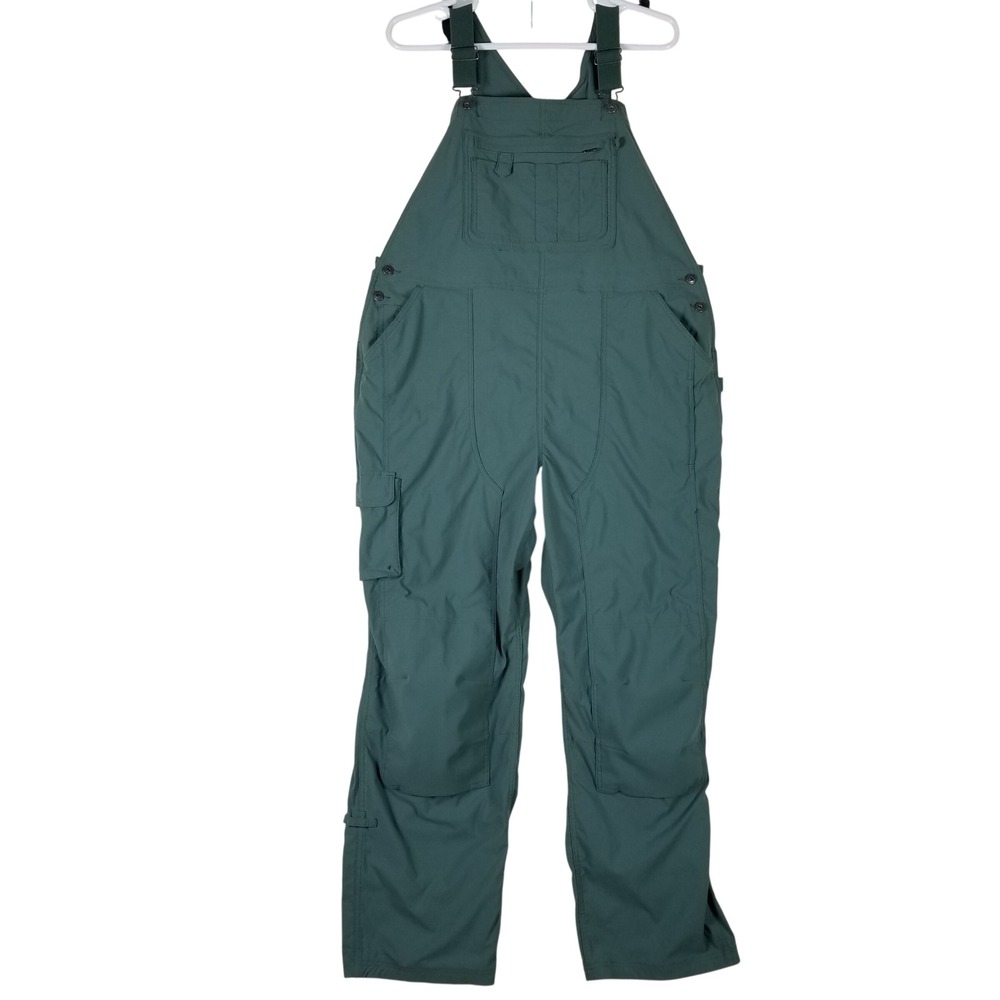 Duluth Trading Co Heirloom Gardening Overalls Women XXL Green Ripstop Bibs